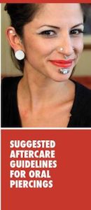 APP Brochures - Suggested Aftercare Guidelines for Oral Piercings